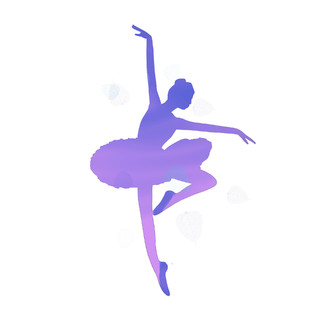 紫色剪影人物跳舞元素GIF动态图